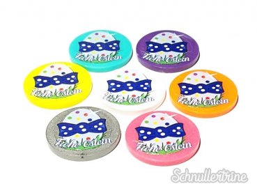 Einkaufswagenchip "Osterei mit blauer Schleife-Frohe Ostern" Farbwahl